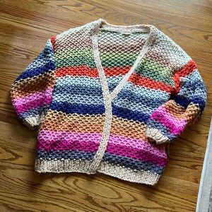 Listicle Multicolor Striped Cardigan